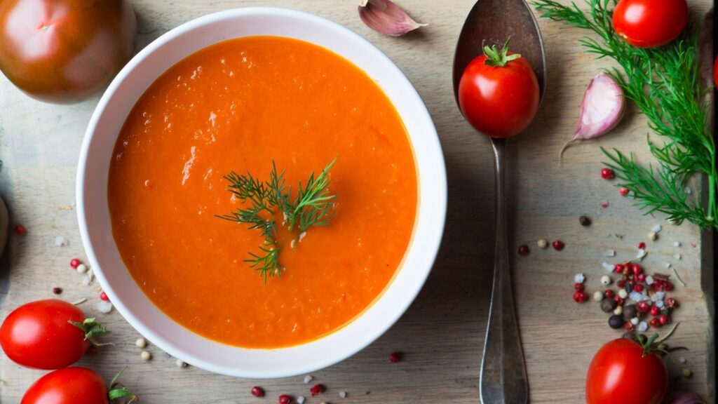 roasted garlic and tomato soup