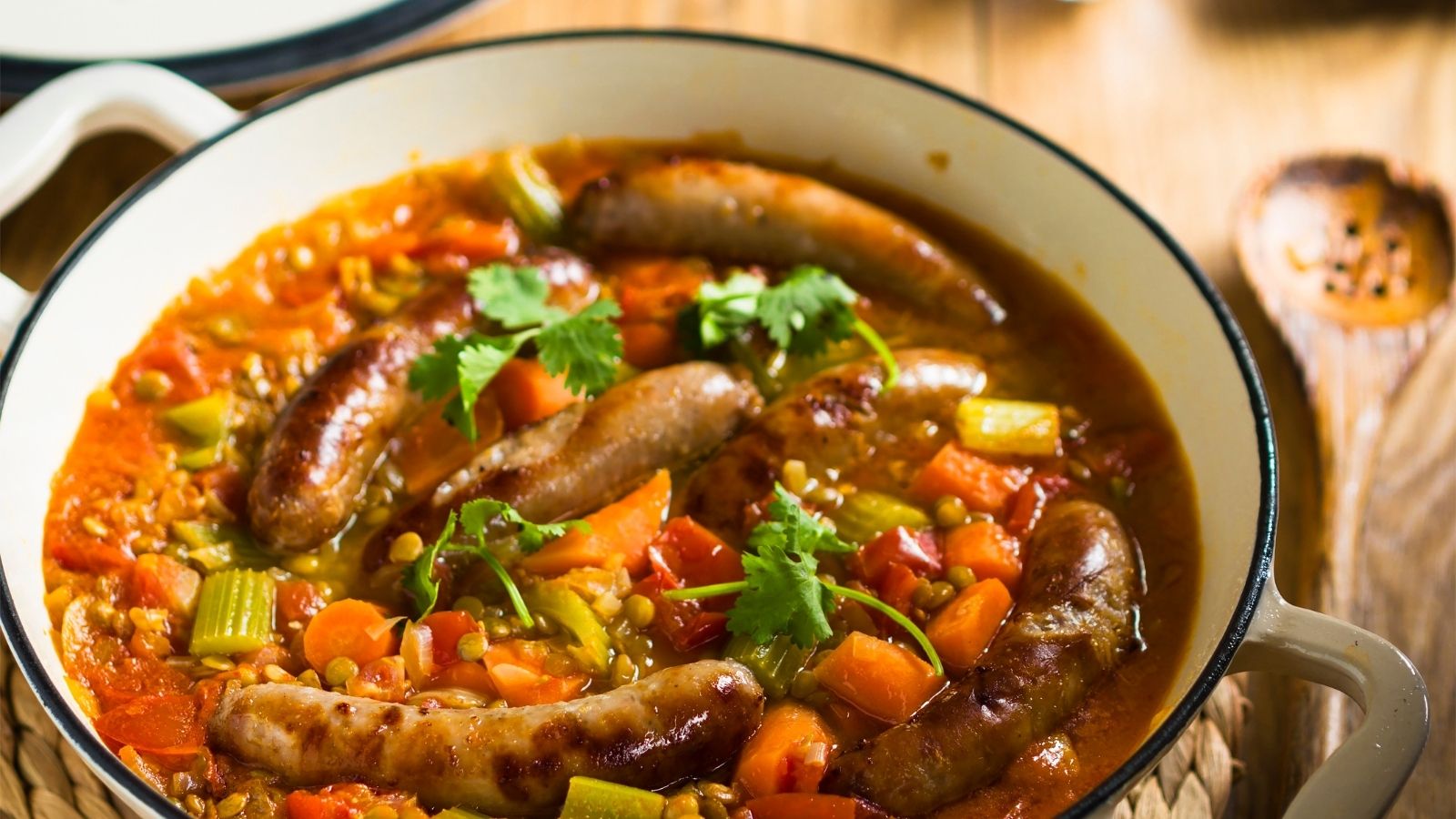 Image of a slow cooker sausage casserole recipe