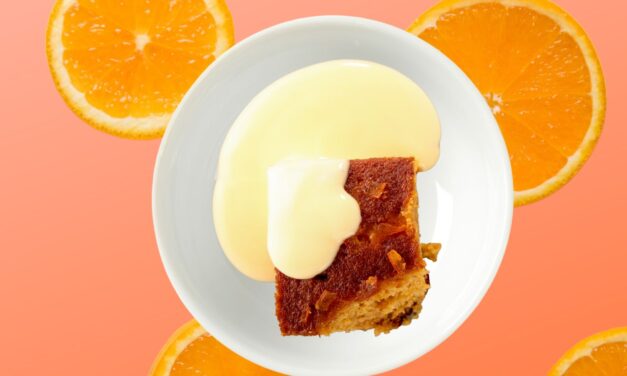 Orange Marmalade Pudding with Orange Sauce