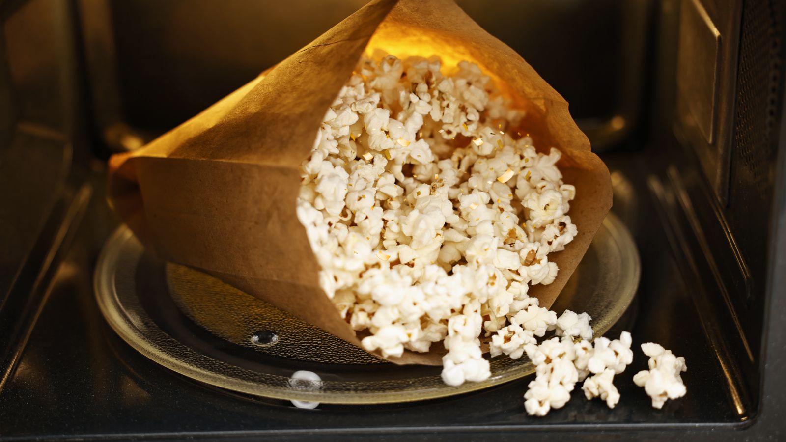 never buy microwave popcorn image of a bag of microwave popcorn